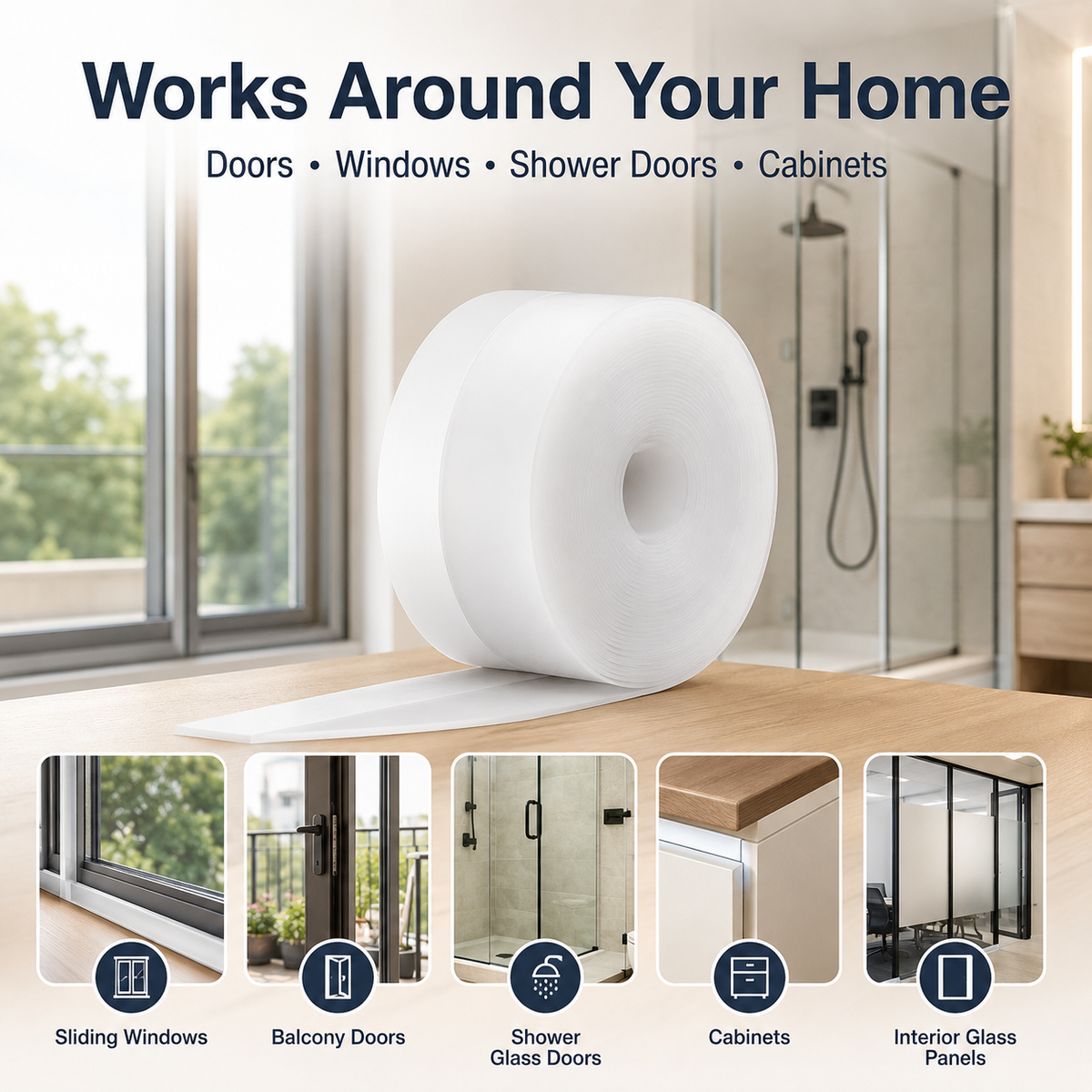 ⏳ Last Day 50% OFF |🔥 5M Door & Window Seal Strip – Weatherproof Draft, Dust & Water Barrier