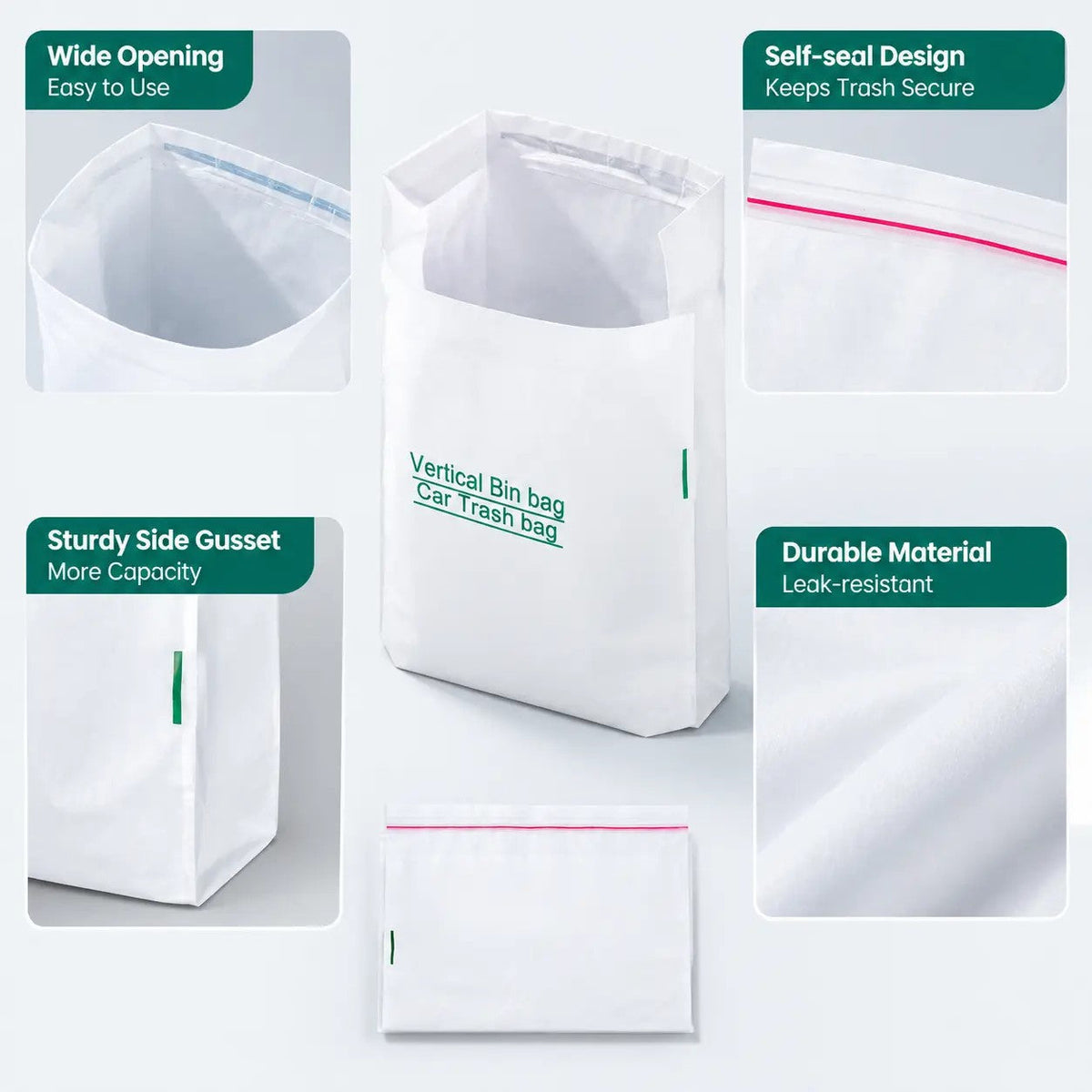 ⏳ Last Day 50% OFF | 🚗 20-Pack Self-Adhesive Car Trash Bags – Peel, Stick & Toss! 🗑️