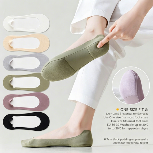 ✨Cushioned No-Show Socks – Soft Invisible Socks for All-Day Foot Relief