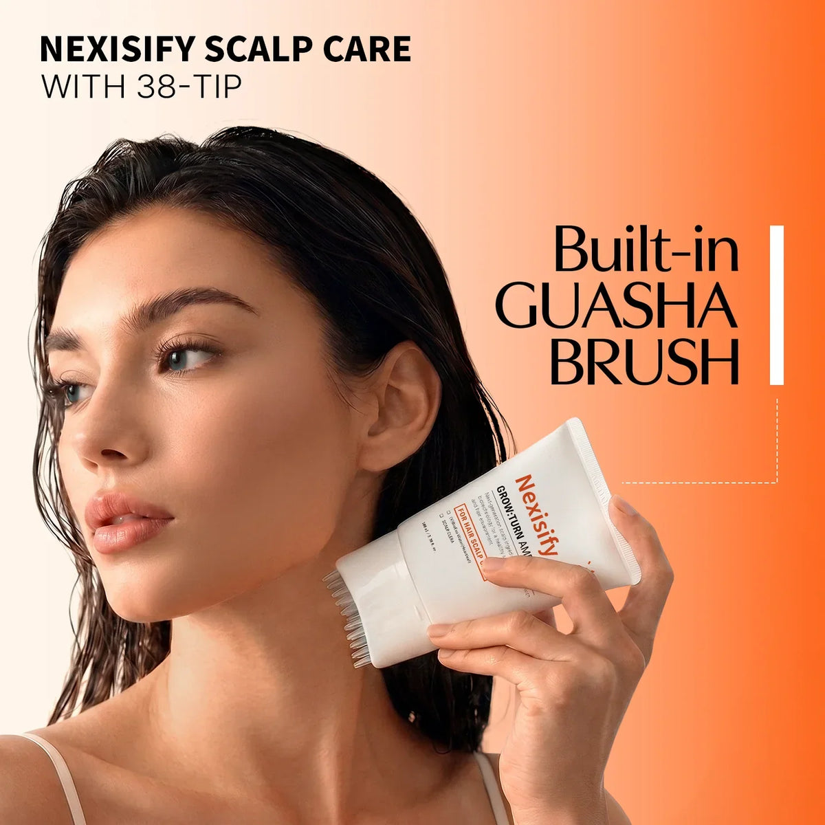 Nexisify Hair Growth Serum (with built-in applicator brush) | Exosome scalp care for thicker, stronger hair – Korean hair care product