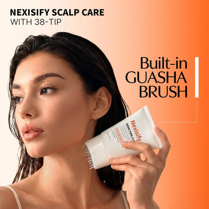 Nexisify Hair Growth Serum (with built-in applicator brush) | Exosome scalp care for thicker, stronger hair – Korean hair care product
