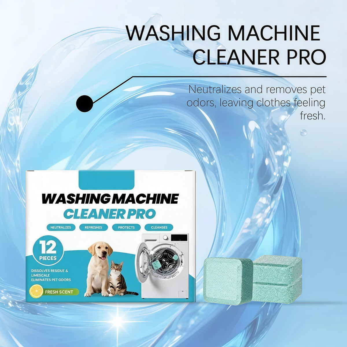 ⏳ Last Day 50% OFF|🔥 12-Pack-Washing Machine Cleaning Tablets