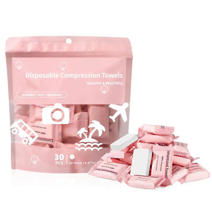 🎉 Last Day 50% OFF-30-Pack Disposable Compressed Towels – Soft, Absorbent & Travel-Friendly