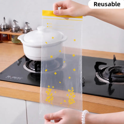 ⏳ Last Day 50% OFF | 🥡 15-Pack Reusable Food Storage Bags – Double-Seal & Leak-Resistant