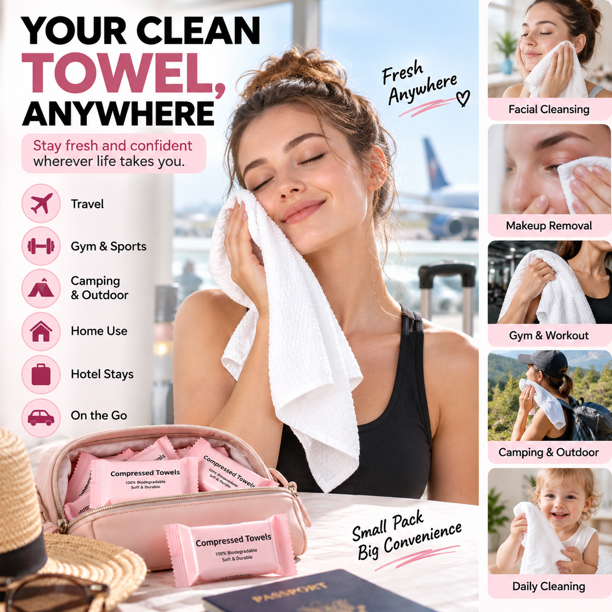 🎉 Last Day 50% OFF-30-Pack Disposable Compressed Towels – Soft, Absorbent & Travel-Friendly