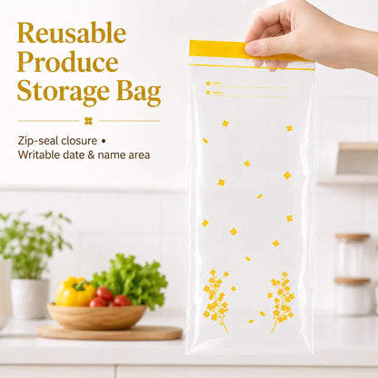 ⏳ Last Day 50% OFF | 🥡 15-Pack Reusable Food Storage Bags – Double-Seal & Leak-Resistant