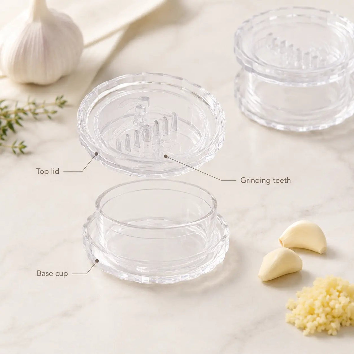 🔥Transparent Manual Garlic Twister and Ginger Grater