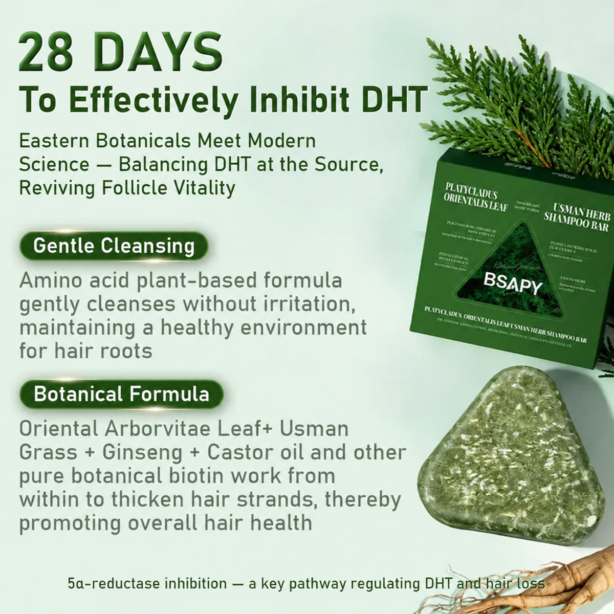 Anti-Hair Loss Shampoo Bar – DHT Blocker with Natural Botanicals