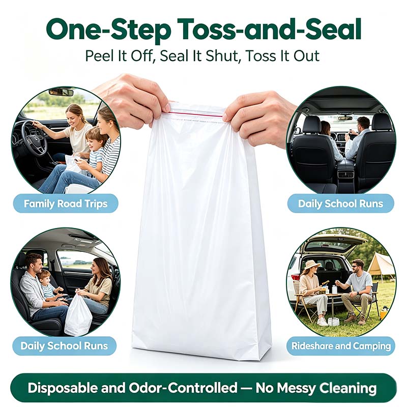 ⏳ Last Day 50% OFF | 🚗 20-Pack Self-Adhesive Car Trash Bags – Peel, Stick & Toss! 🗑️