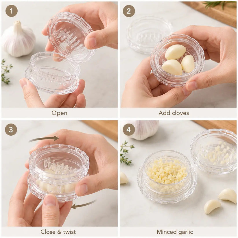 🔥Transparent Manual Garlic Twister and Ginger Grater