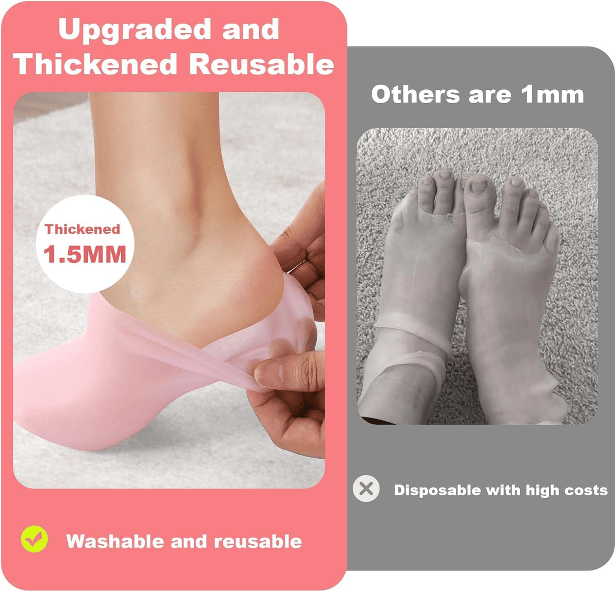 🧦 Last Day 50% OFF-💧Reusable Silicone Foot Care Socks
