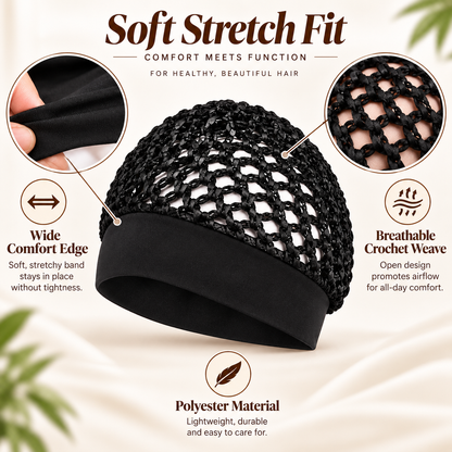 🔥 Last Day 50% OFF |🎉3-Piece Stretchy Wide-Edge Sleeping Cap Set