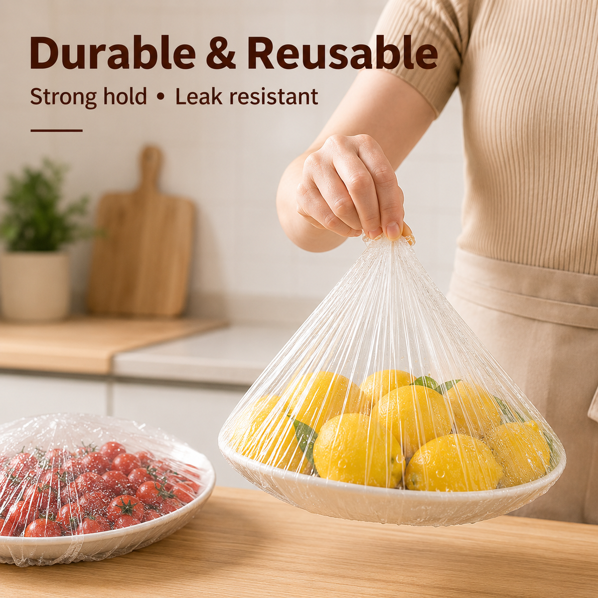 🍽️100PCS Disposable Stretch Food Covers -Elastic Bowl Covers for Kitchen Storage