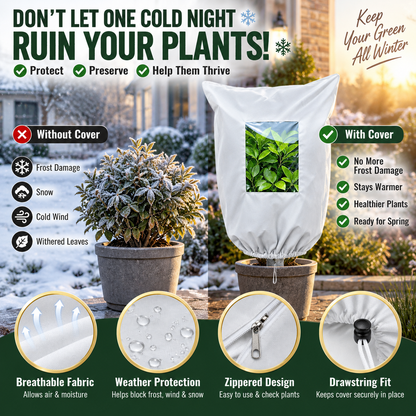 🥳2026 HOT SALE-❄️Plant Frost Cover – Winter Protection with Zipper & Window
