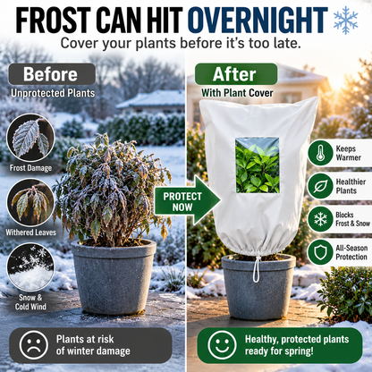 🥳2026 HOT SALE-❄️Plant Frost Cover – Winter Protection with Zipper & Window