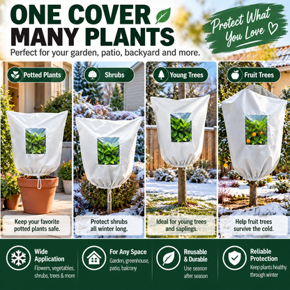 🥳2026 HOT SALE-❄️Plant Frost Cover – Winter Protection with Zipper & Window