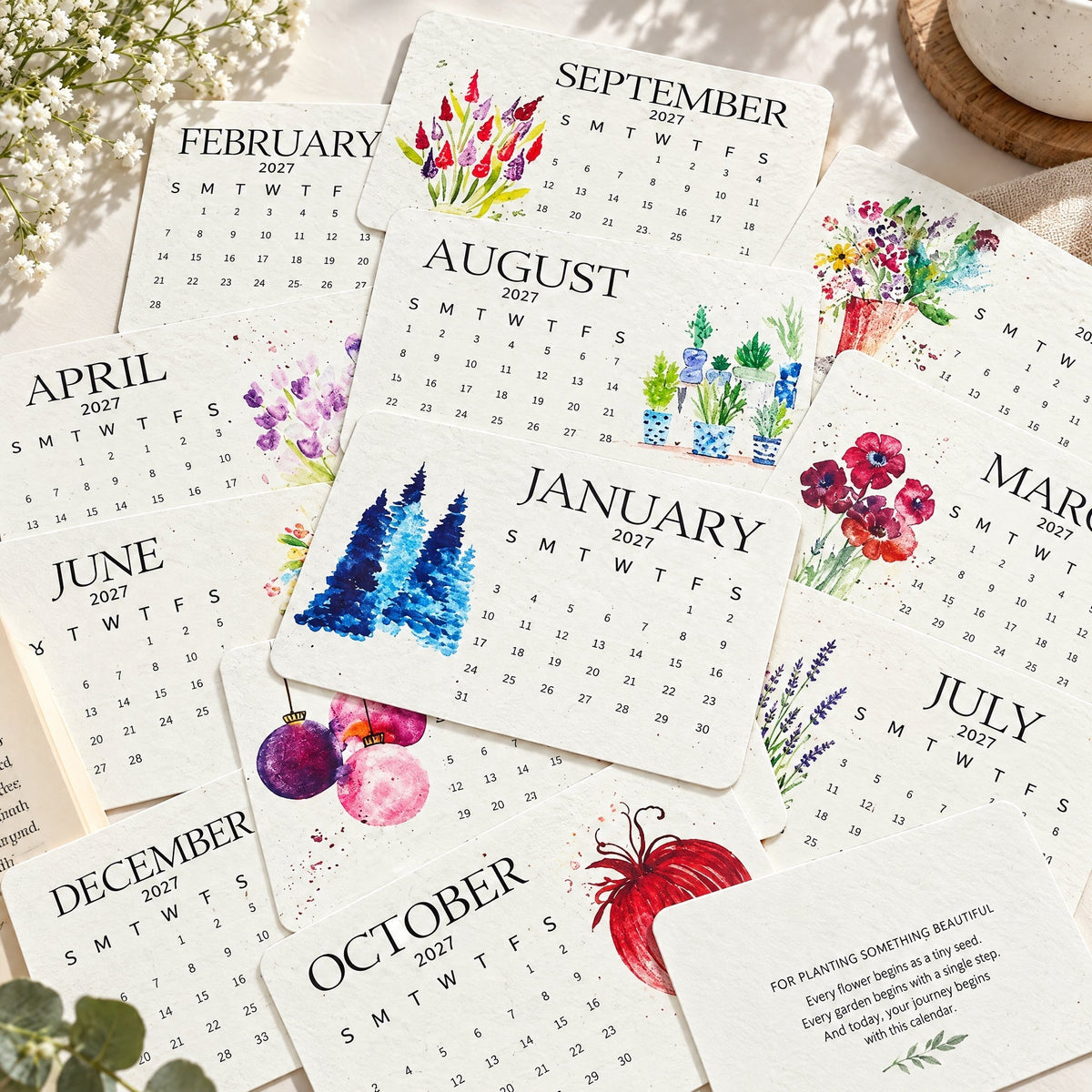 ⏳ Last Day 50% OFF|🌱 2027 Seed Paper Calendar – Grow a Garden Month by Month, A Gift of Hope & Sustainability