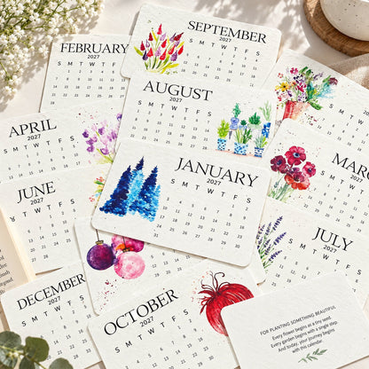 ⏳ Last Day 50% OFF|🌱 2027 Seed Paper Calendar – Grow a Garden Month by Month, A Gift of Hope & Sustainability