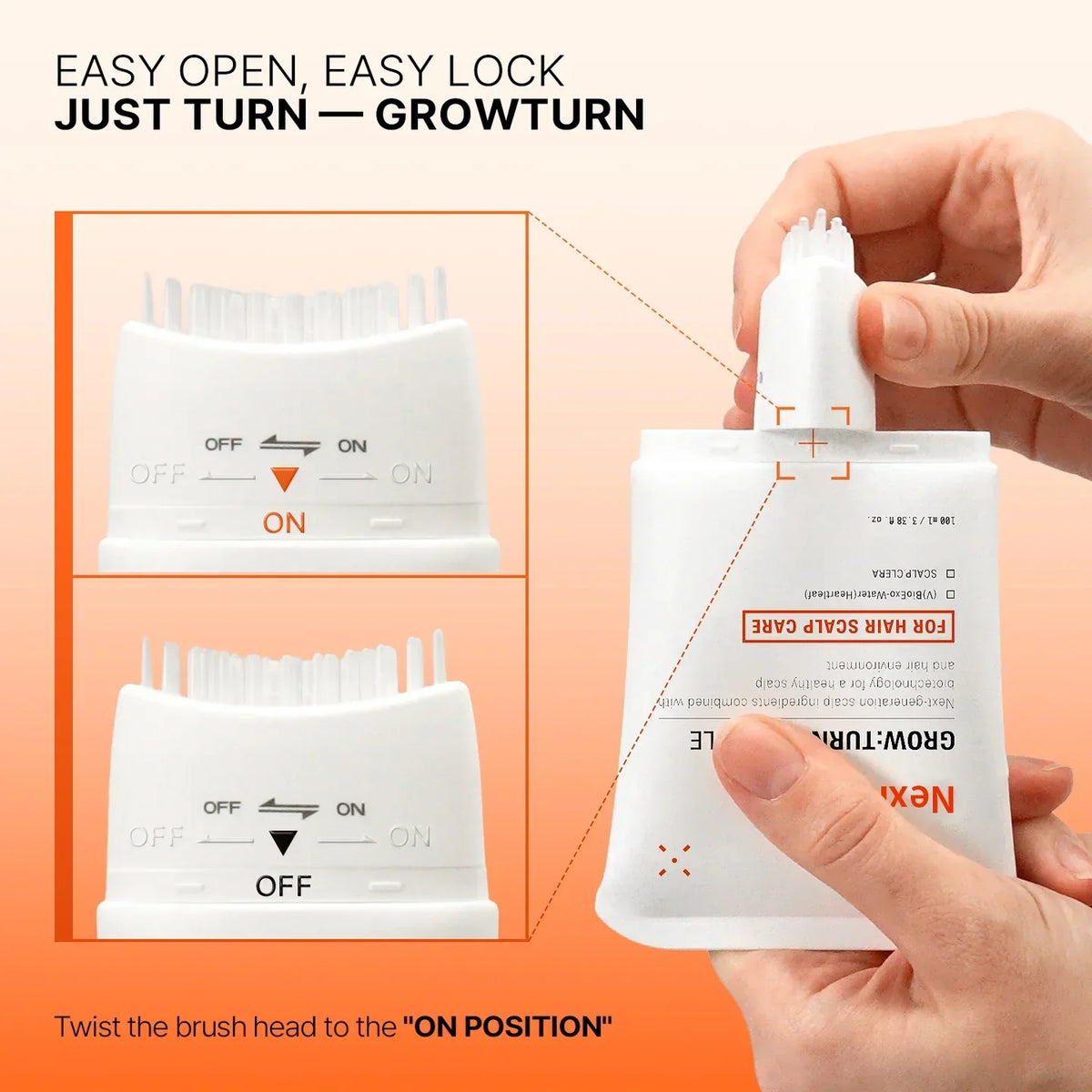Nexisify Hair Growth Serum (with built-in applicator brush) | Exosome scalp care for thicker, stronger hair – Korean hair care product