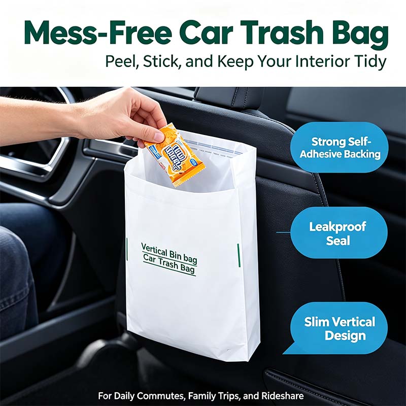 ⏳ Last Day 50% OFF | 🚗 20-Pack Self-Adhesive Car Trash Bags – Peel, Stick & Toss! 🗑️