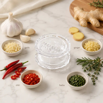 🔥Transparent Manual Garlic Twister and Ginger Grater
