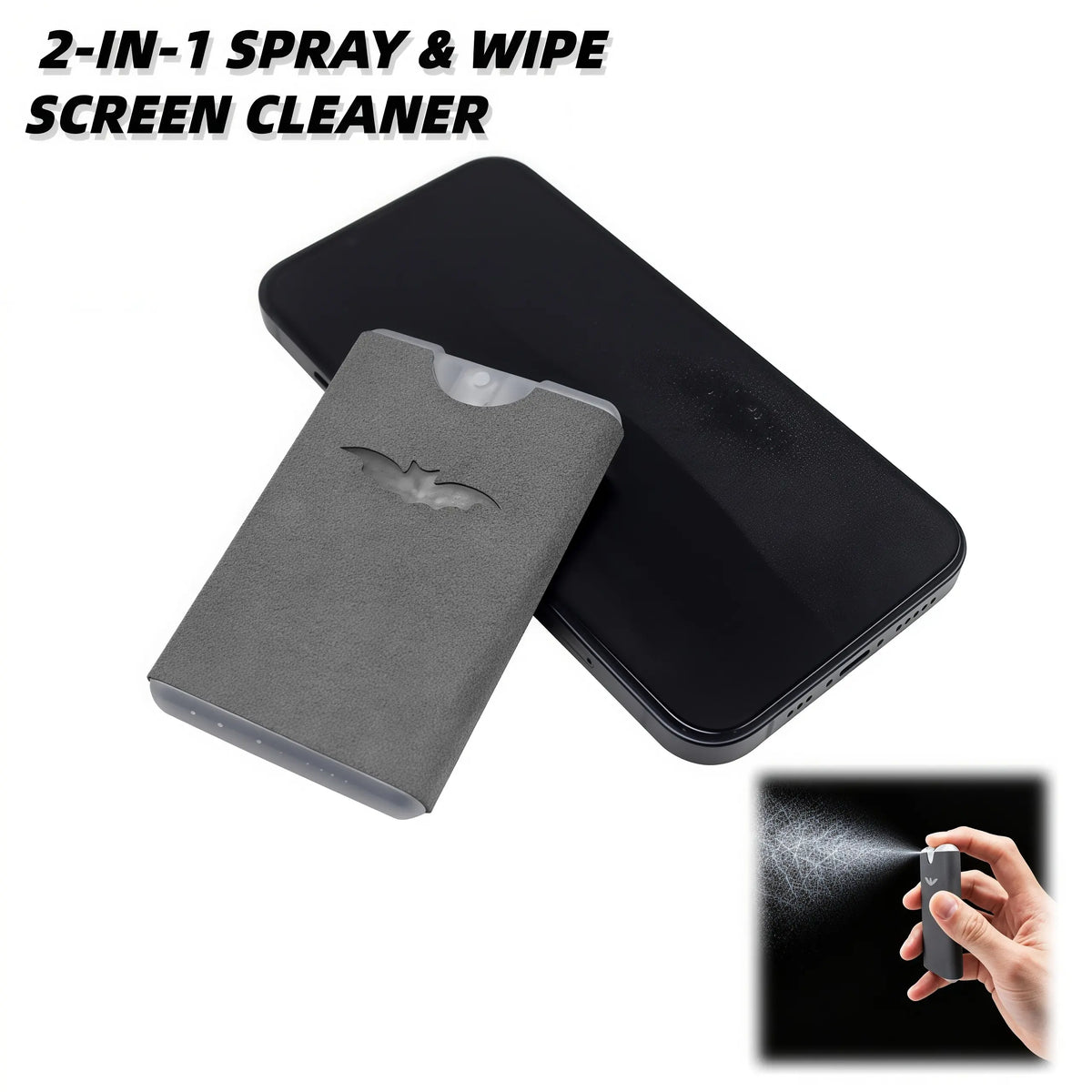 📱✨ Portable Screen Cleaner Kit – Spray + Microfiber Cloth