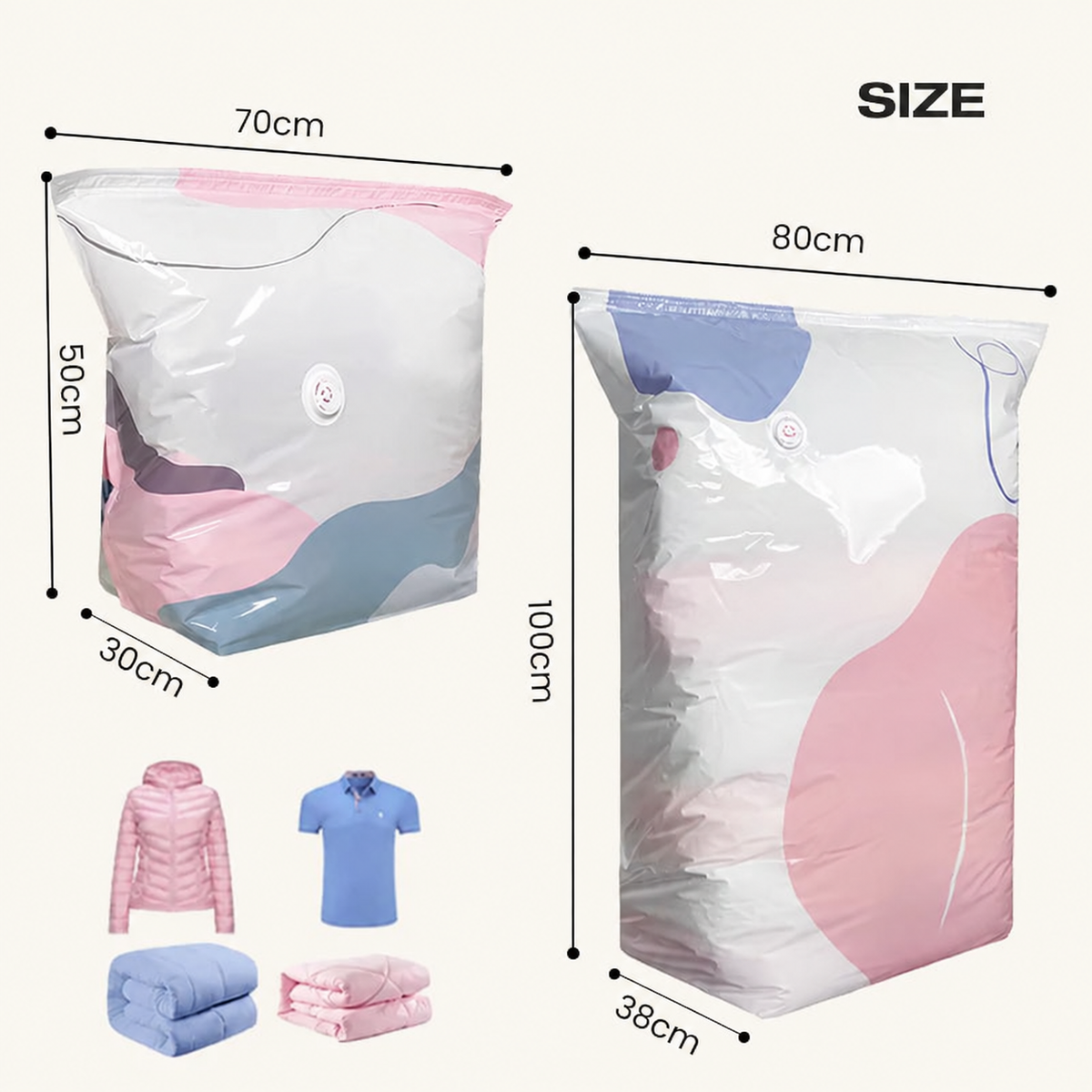 ⏳ Last Day 50% OFF | 📦 Large-Capacity Vacuum Storage Bags – No Pump Needed!