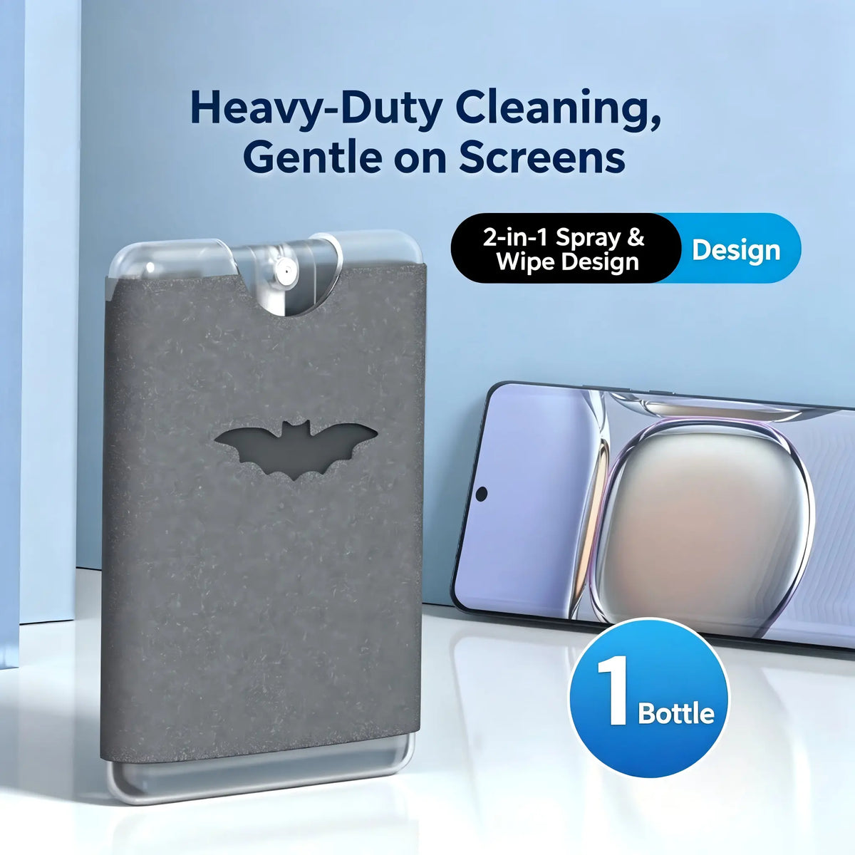 📱✨ Portable Screen Cleaner Kit – Spray + Microfiber Cloth