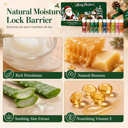 ⏳ Last Day 50% OFF| 🎄💋Christmas Moisturizing Lip Balm Set – Hydrating, Long-Lasting, Perfect Holiday Gift