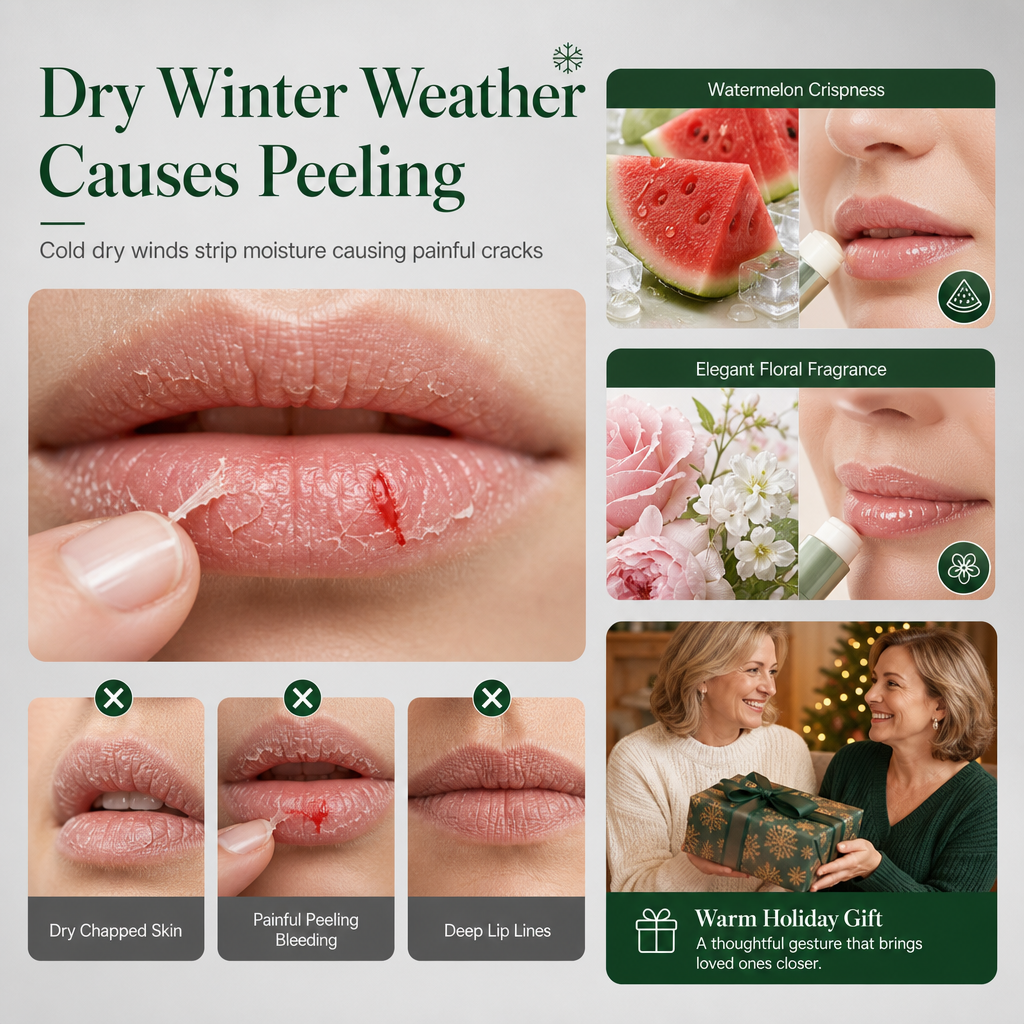 ⏳ Last Day 50% OFF| 🎄💋Christmas Moisturizing Lip Balm Set – Hydrating, Long-Lasting, Perfect Holiday Gift