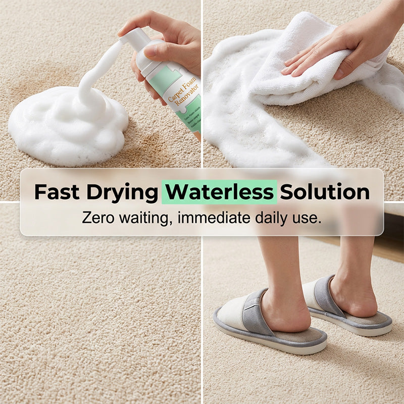 🔥 TODAY’S SPECIAL OFFER |✨Fast-Acting Waterless Carpet Foam Stain Remover – Deep Clean in Minutes🥰