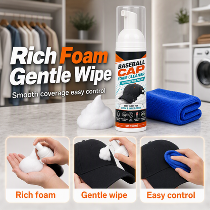🔥 TODAY ONLY: Buy 1 Get 1 FREE 🧢✨No-Rinse Cap Foam Cleaner