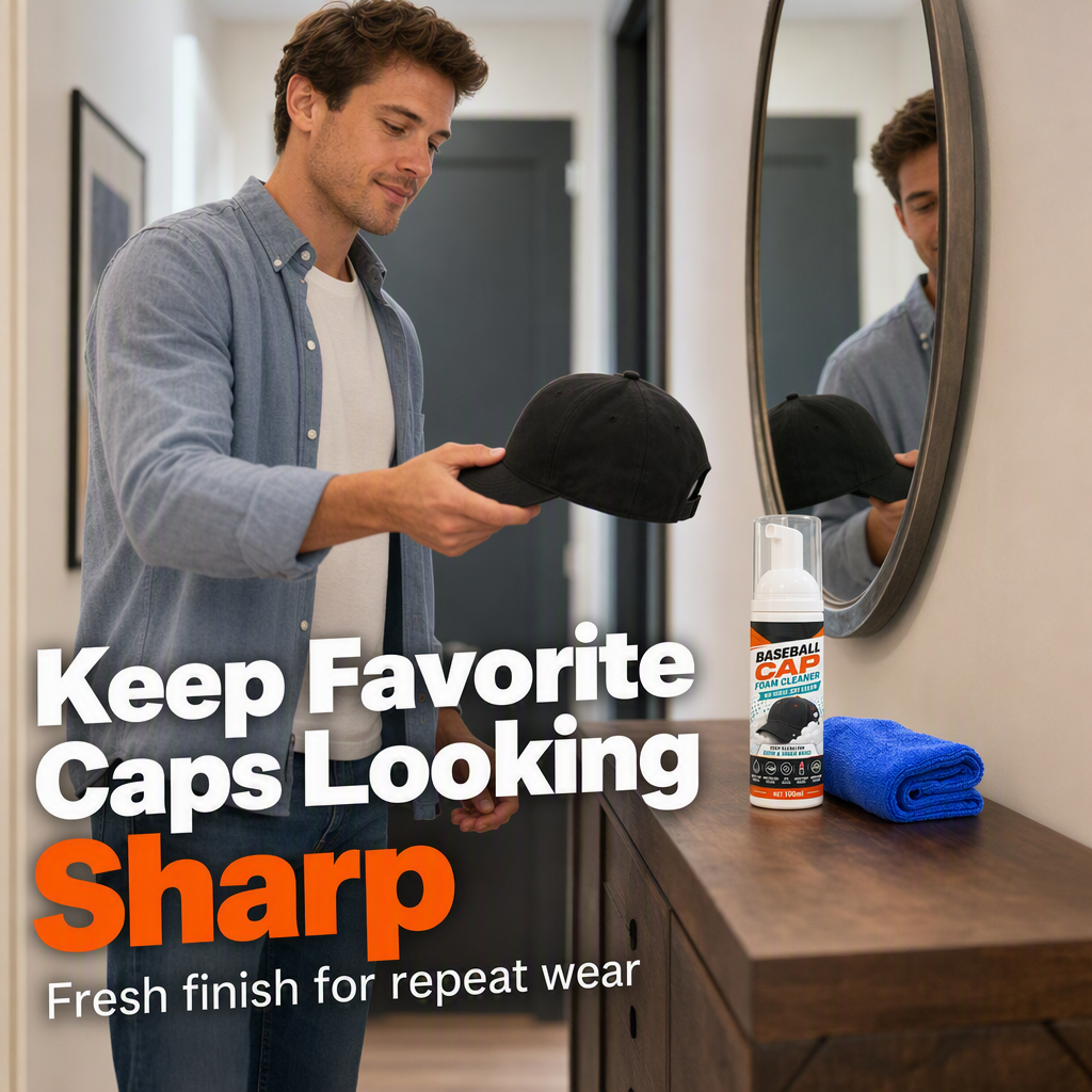 🔥 TODAY ONLY: Buy 1 Get 1 FREE 🧢✨No-Rinse Cap Foam Cleaner