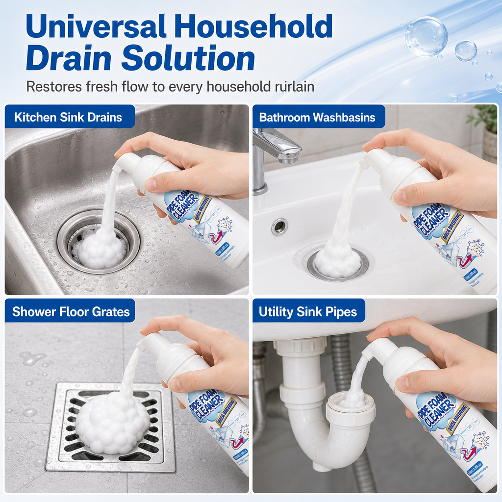 🫧 Foam. Clean. Fresh. | Household Pipe Foam Cleaner & Deodorizer|⏳ Last Day 50% OFF