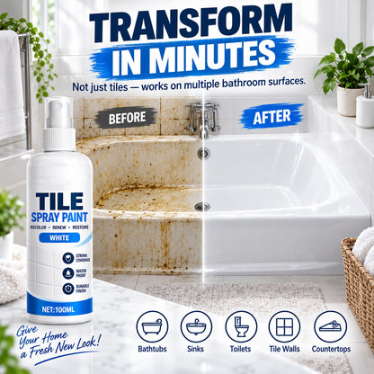 ⏳ Last Day 50% OFF | 🎨Tile Renewal Spray Paint – 100ml, 3 Colors