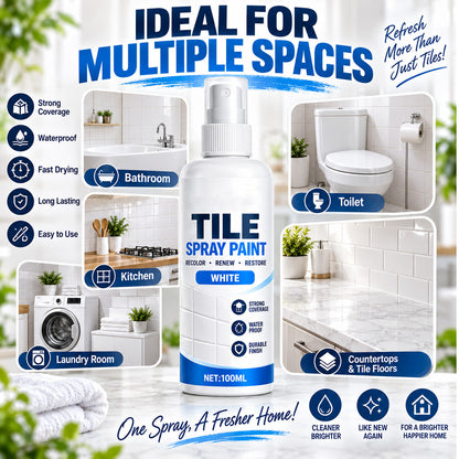 ⏳ Last Day 50% OFF | 🎨Tile Renewal Spray Paint – 100ml, 3 Colors