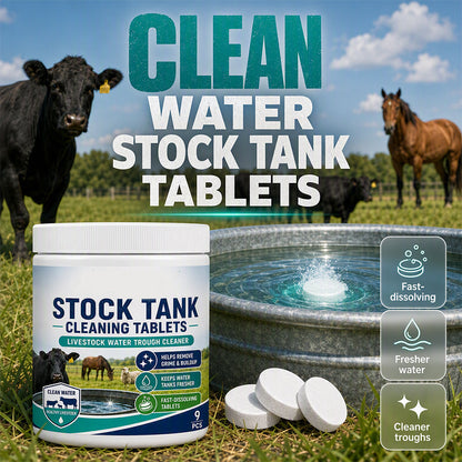 ⏳ Last Day 50% OFF | 🐄💧 Fast-Dissolving Livestock Water Tank Cleaning Tablets